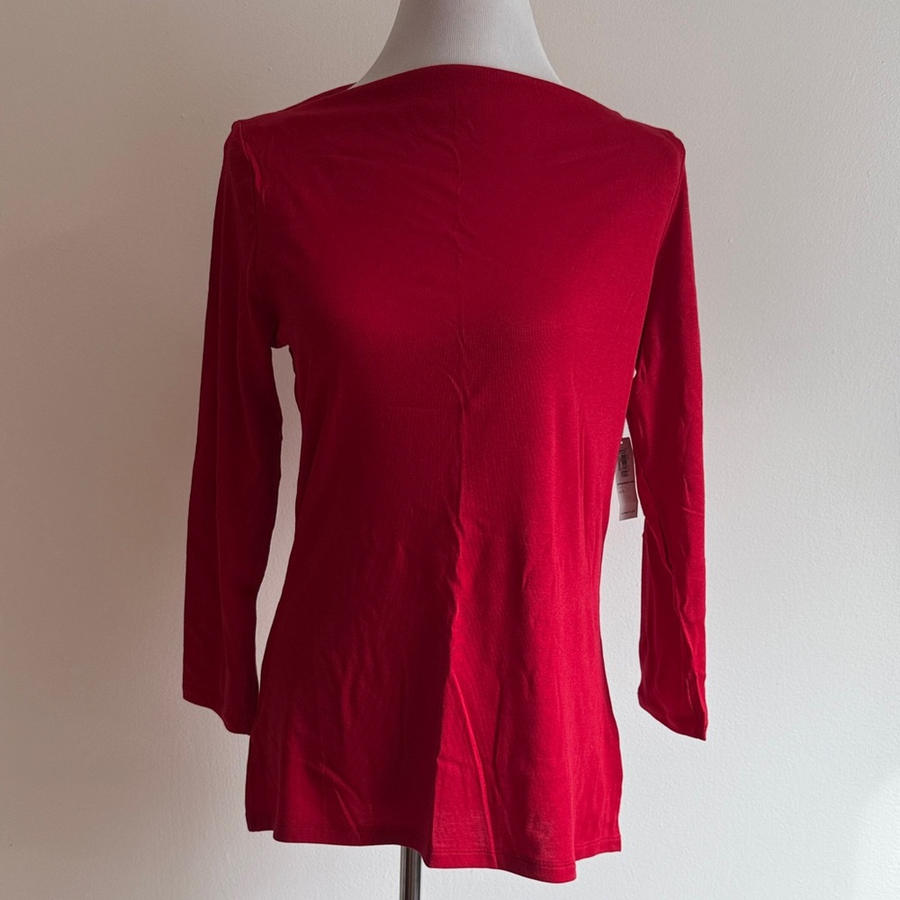 Old Navy Red Boat Neck Top